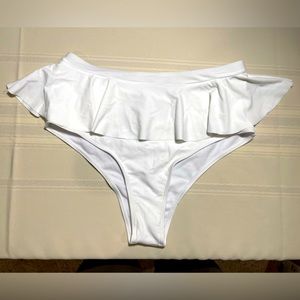 White High Waisted Bikini Bottoms